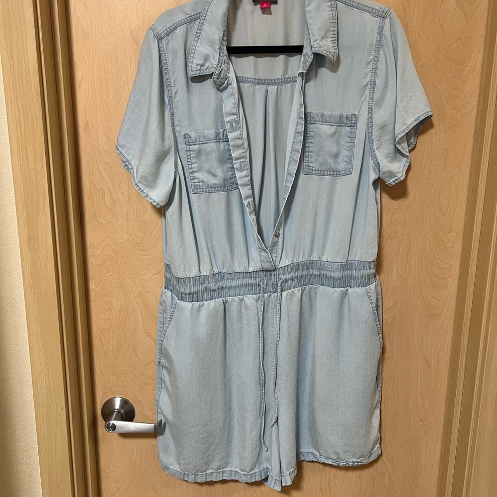 Vince Camuto Light Blue Chambray Romper